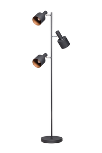 ETH Expo Trading Sledge vloerlamp zwart met 3 verstelbare kappen