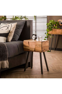 Nachtkastje Genthin met 1 lade in massief acaccia hout