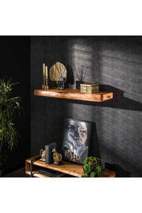 8 cm dikke wandplank Hemsbach van 100 cm in acaciahout