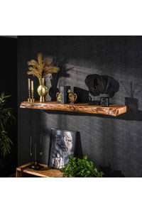 8 cm dikke wandplank Hemsbach van 150 cm in acaciahout