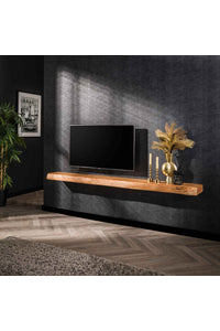 8 cm dikke wandplank Hemsbach van 200 cm in acaciahout