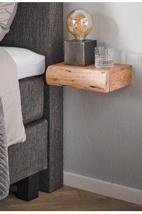 Hangend nachtkastje Hamm S met lade in acacia hout