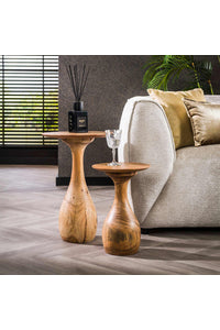 Set van 2 massief houten bijzettafels Herrenberg