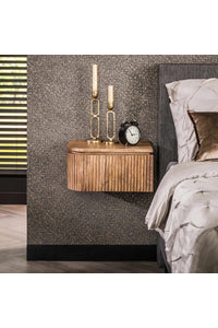 Set van 2 nachtkastjes Herborn links + rechts met golfende deuren