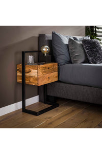 Nachtkastje Glinde in acaciahout met 2 lades