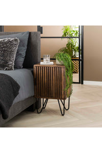 Set van 2 nachtkastjes Golsen in mangohout