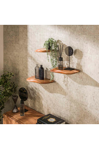 Set van 3 wandplanken Hof 30-40-50 cm in acaciahout