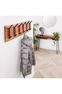 Kapstok Birkenfeld met 2x6  haken in massief acacia hout