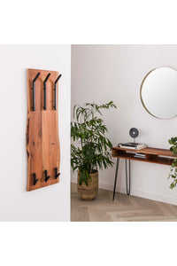 Kapstok Birkenfeld met 2x3 haken in massief acacia hout