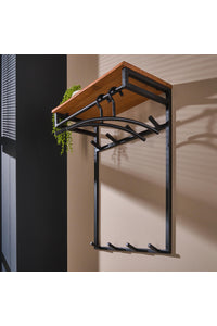 Kapstok Hilpol met 8 haken en hoedenplank