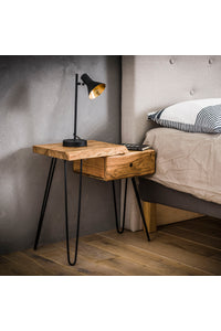 Side table/nachtkastje Ahaus-L in  massief acacia