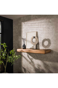 Zwevende plank Horstel 118 cm breed in mango hout