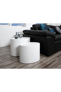 2-delige tafelset Fjelso in hoogglans wit gelakt MDF