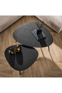 Salontafelset Hanau in zwart metallic