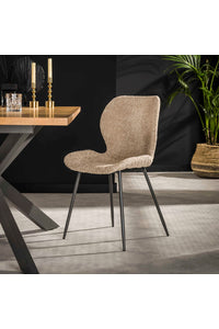 Stoel Aalen beige boucle / teddy stof