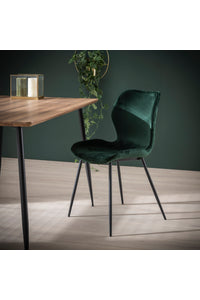 Stoel Aalen groene velours stof