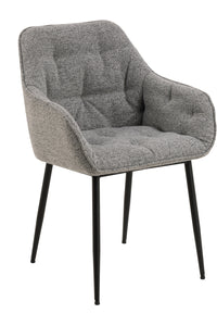 Eetkamerstoel Gjol in grijze stof