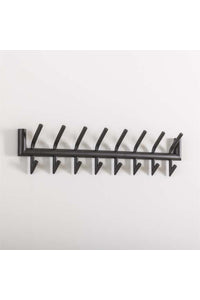 Kapstok Geiding met 2x8 haken in donkergrijze ronde metalen buis