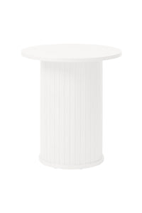 Ronde bijzettafel Kolding wit eiken Ø50 cm