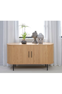 Dressoir Kolding 140 cm eiken naturel met schuifdeuren