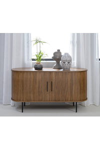 Dressoir Kolding 140 cm smoked oak met schuifdeuren