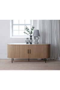 Dressoir Kolding 180 cm eiken naturel met schuifdeuren