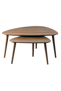 Salontafelset Ronne smoked oak driehoek