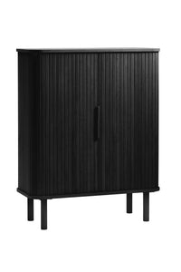 Wandkast Randers zwart eiken met schuifdeuren