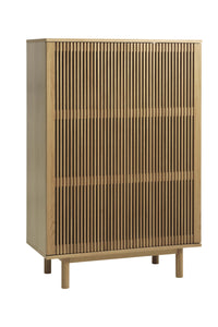 Wandkast Tiber in eiken met houten latten front