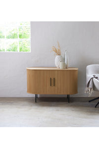 Smal dressoir Kolding 120 cm eiken naturel met schuifdeuren