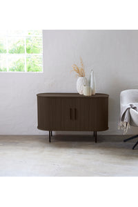 Smal dressoir Kolding 120 cm smoked oak met schuifdeuren