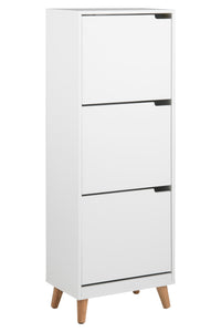 Schoenenkast Hunderup wit gelakt