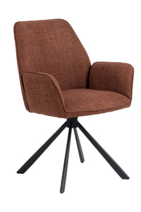 Draaibare eetstoel Hune in terra stof