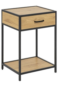 Nachtkastje Sabro met wild eiken blad