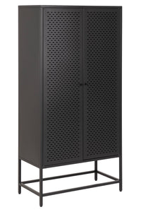 2-deurs kast Nexo in zwart metaal