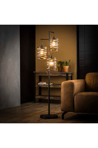 Vloerlamp Aue met 3 open kappen