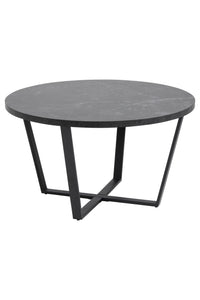 Ronde salontafel Gjern ø 77 cm met marmerprint blad