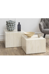 Salontafelset Hjarup in travertin marmerlook