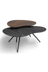 Brees New World Cloudy salontafel HPL thunder + toptafel brons