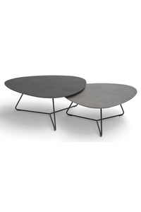 Brees New World salontafelset Twinny HPL agaat grijs + alu grijs