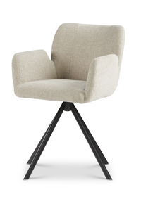 Dyyk eetstoel Falco op draaivoet in stof Baran shell