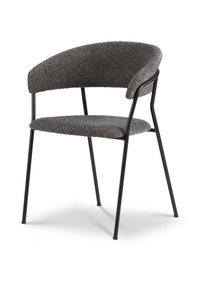 Dyyk eetstoel Jon in stof Baran antracite