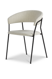 Dyyk eetstoel Jon in stof Baran naturel