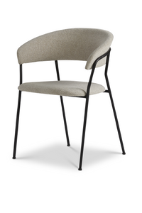 Dyyk eetstoel Jon in stof Baran shell