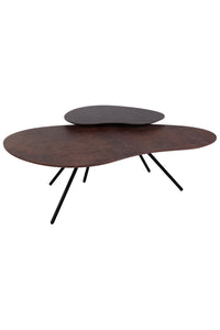 Brees New World Cloudy salontafel HPL brons + toptafel agaat