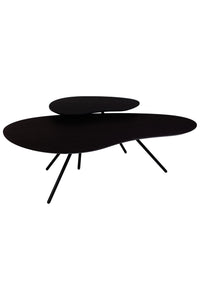 Brees New World Cloudy salontafel HPL oak black + toptafel oak black