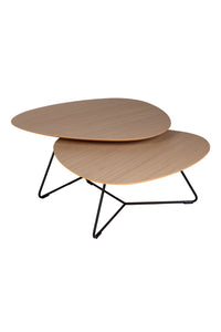 Brees New World salontafelset Twinny HPL naturel oak