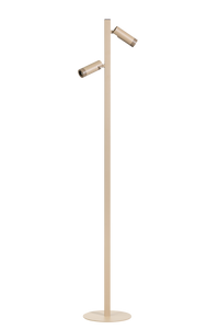 ETH Expo Trading vloerlamp Miller 2-lichts beige zandkleur