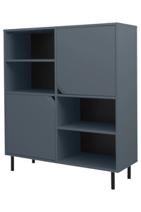 Tenzo Corner bergkast in lake blue lak