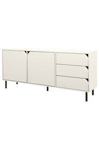 Tenzo Corner dressoir in cotton white lak